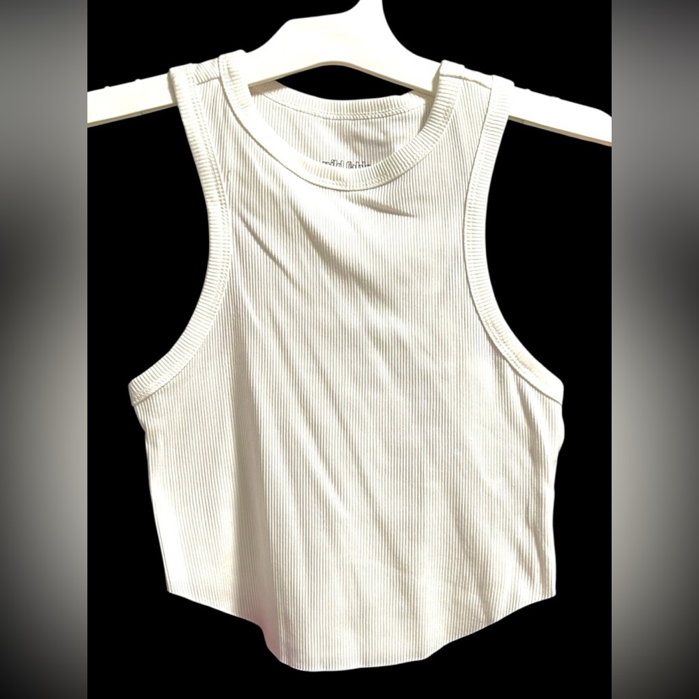 New Women’s Wild Fable white ribbed crop top - Picture 4 of 5